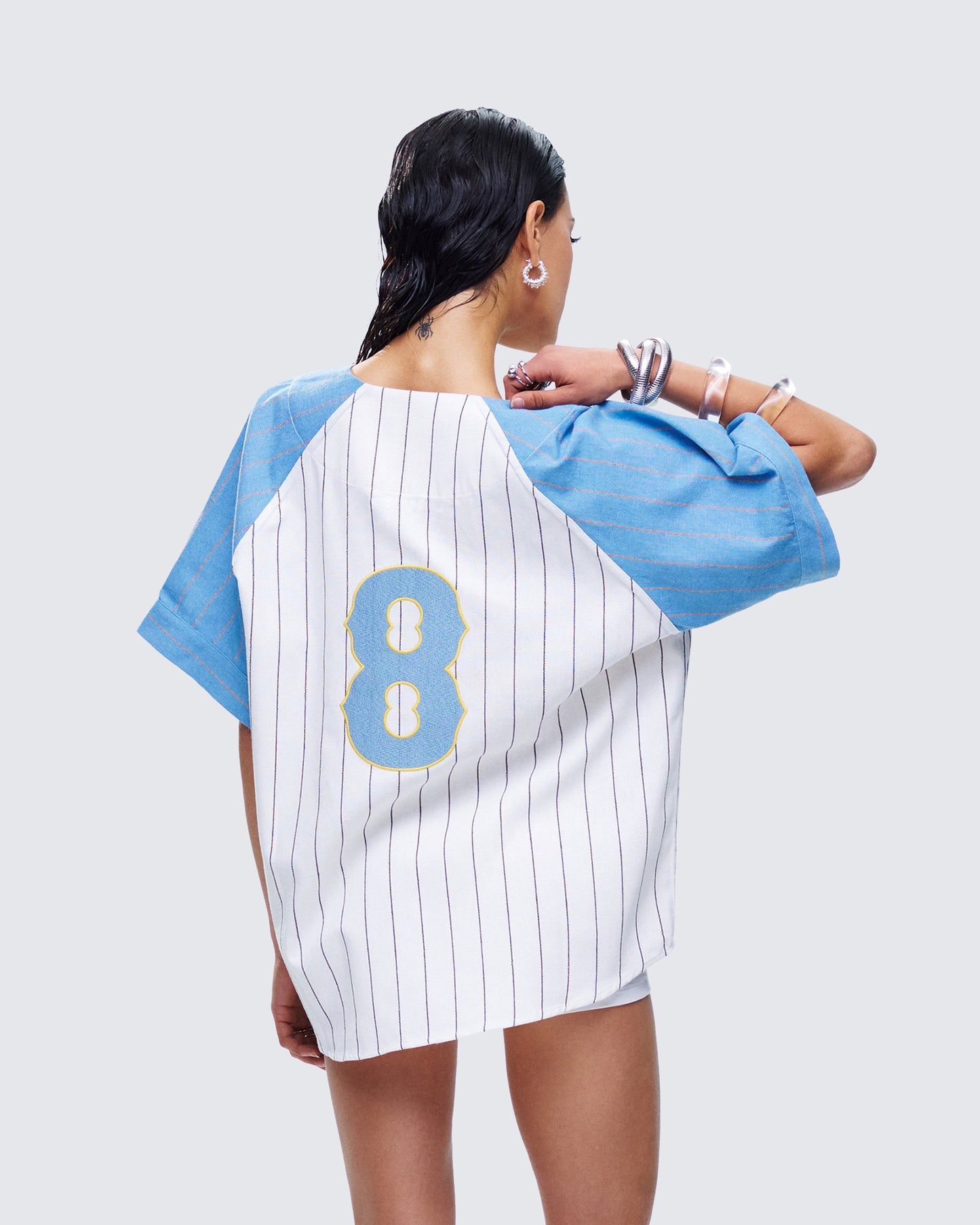 Kaomi Baby Blue Baseball Top