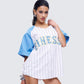 Kaomi Baby Blue Baseball Top