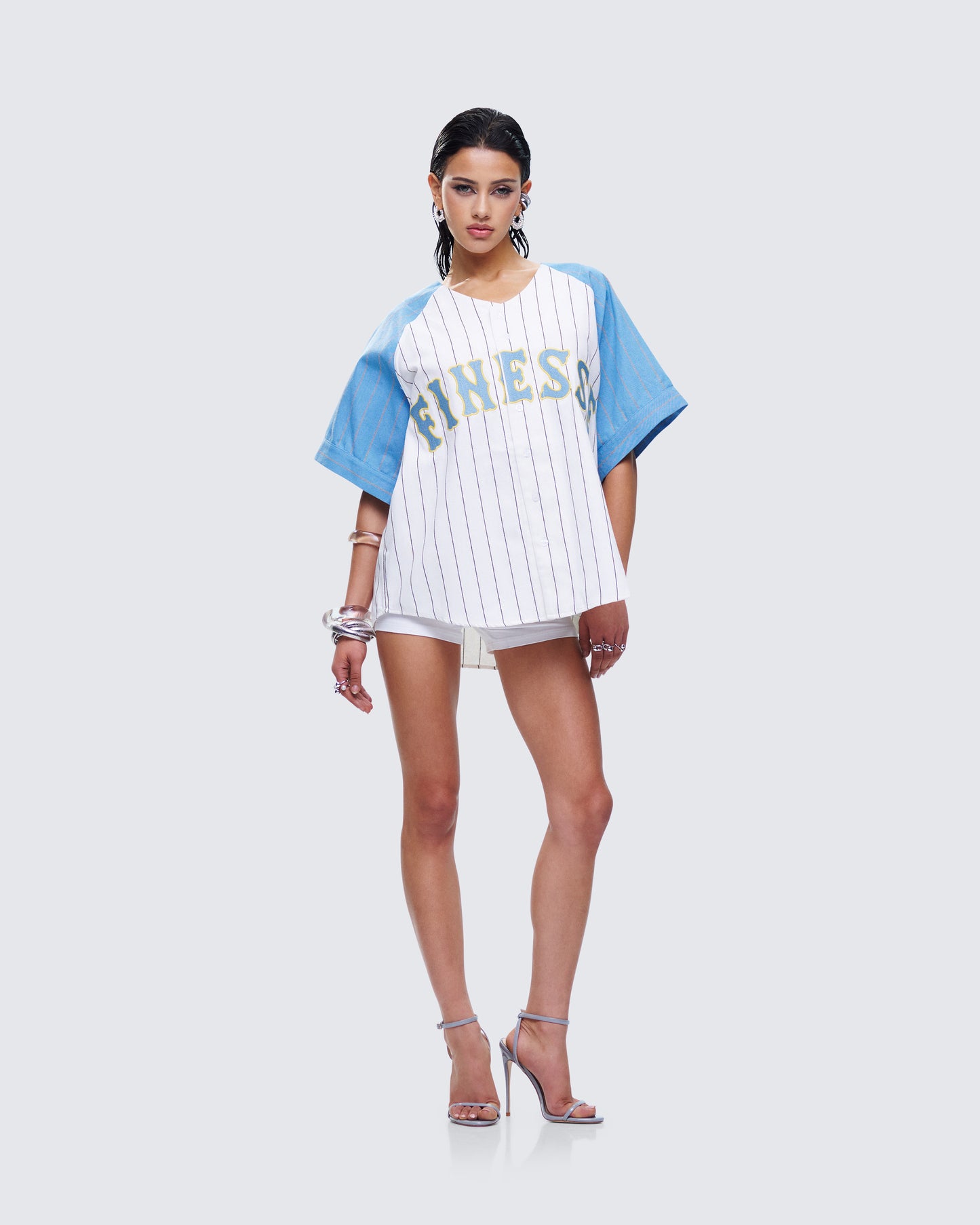 Kaomi Baby Blue Baseball Top