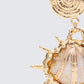 Pendientes colgantes de concha fundida de oro Kareina
