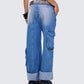 Karen Blue Denim Cargo Pant