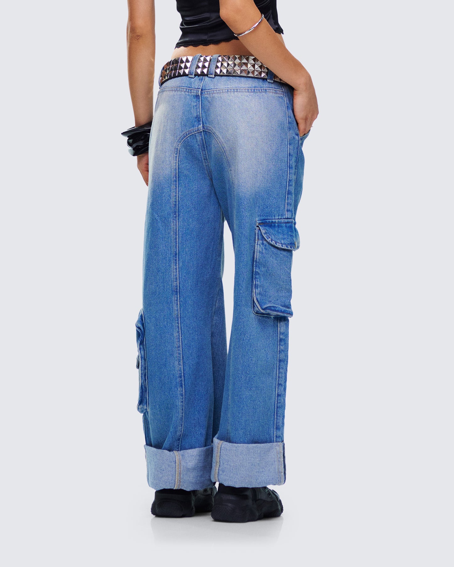 Karen Blue Denim Cargo Pant