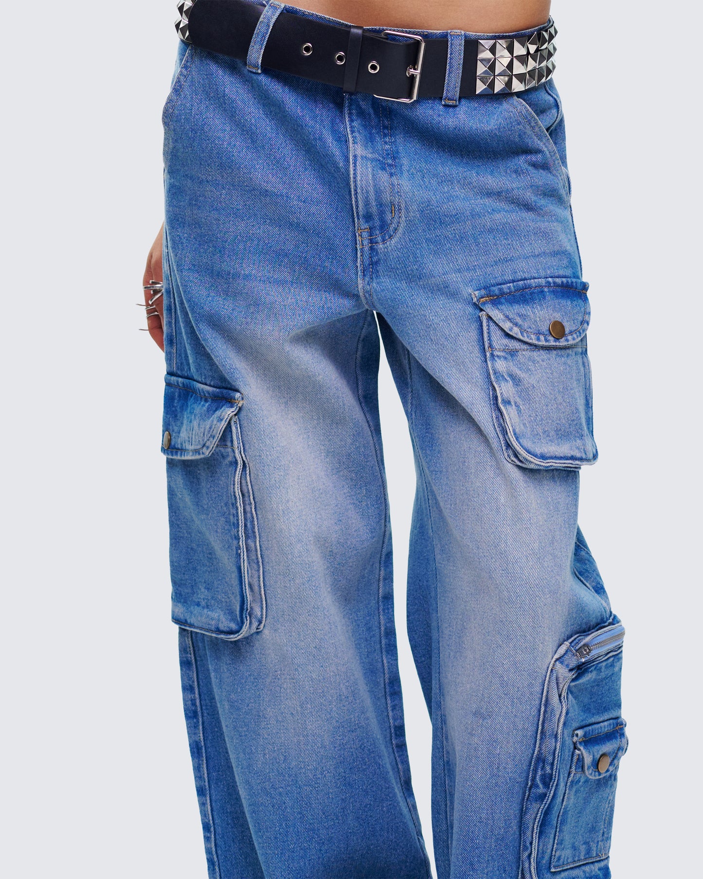 Karen Blue Denim Cargo Pant