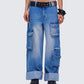 Karen Blue Denim Cargo Pant