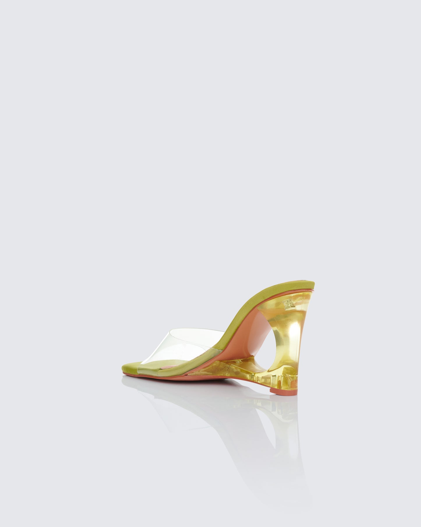 Karla Green Perspex Wedge Sandal