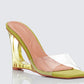 Karla Green Perspex Wedge Sandal