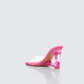 Karla Pink Perspex Wedge Sandal