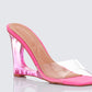 Karla Pink Perspex Wedge Sandal