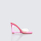 Karla Pink Perspex Wedge Sandal