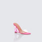 Karla Pink Perspex Wedge Sandal