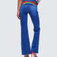 Kass High Rise Blue Denim Rainbow Jean