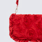 Kassidy Red Organza Ruffle Bag