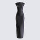 Kath Black Jersey Backless Dress