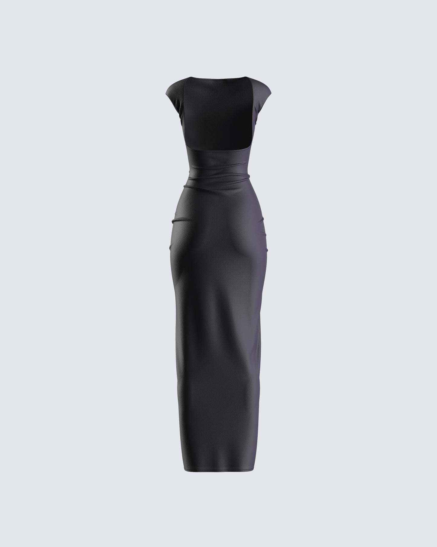 Kath Black Jersey Backless Dress