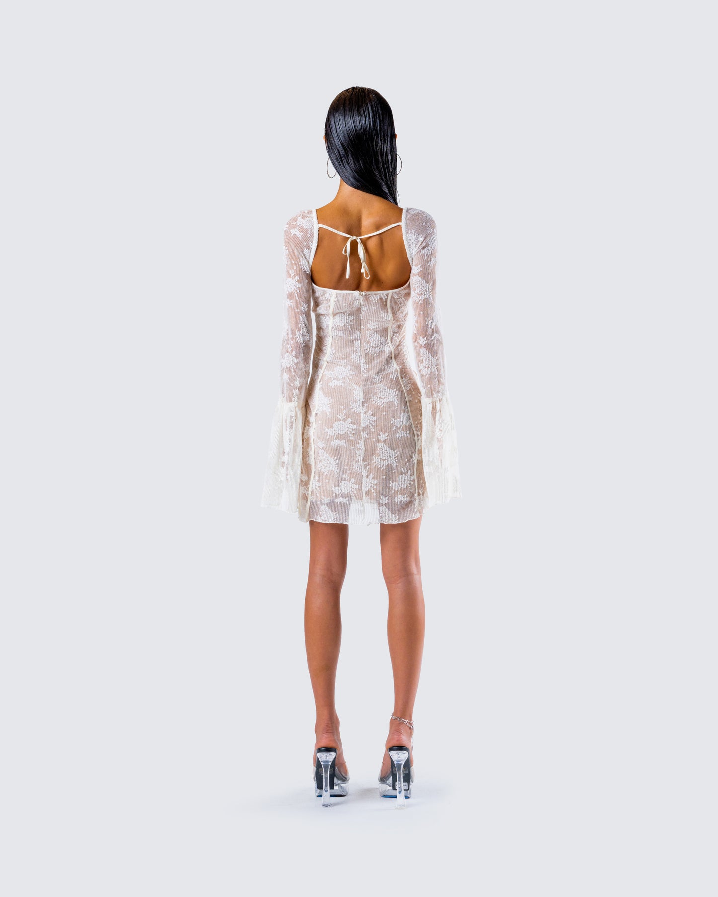 Kavita Ivory Lace Mini Dress