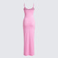 Kayla Pink Fitted Maxi Dress