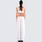 Keiko White Jersey Crop Top