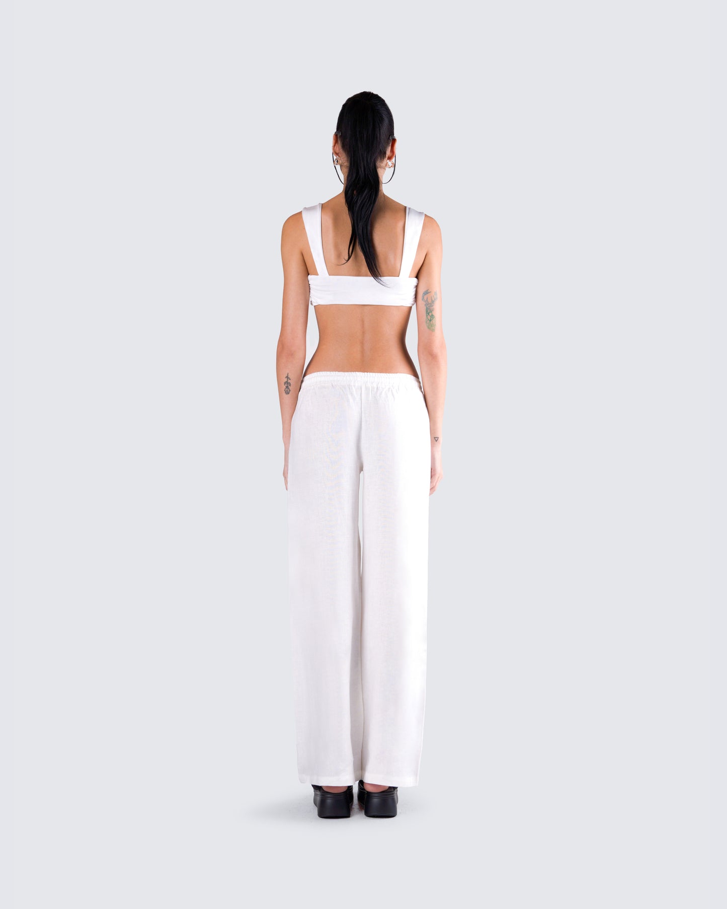 Keiko White Jersey Crop Top