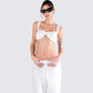 Keiko White Jersey Crop Top