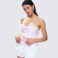 Keilani Pink Hand Beaded Rhinestone Top