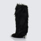 Kendall Black Fur XXL Yetti Heeled Boot
