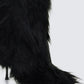 Kendall Black Fur XXL Yetti Heeled Boot