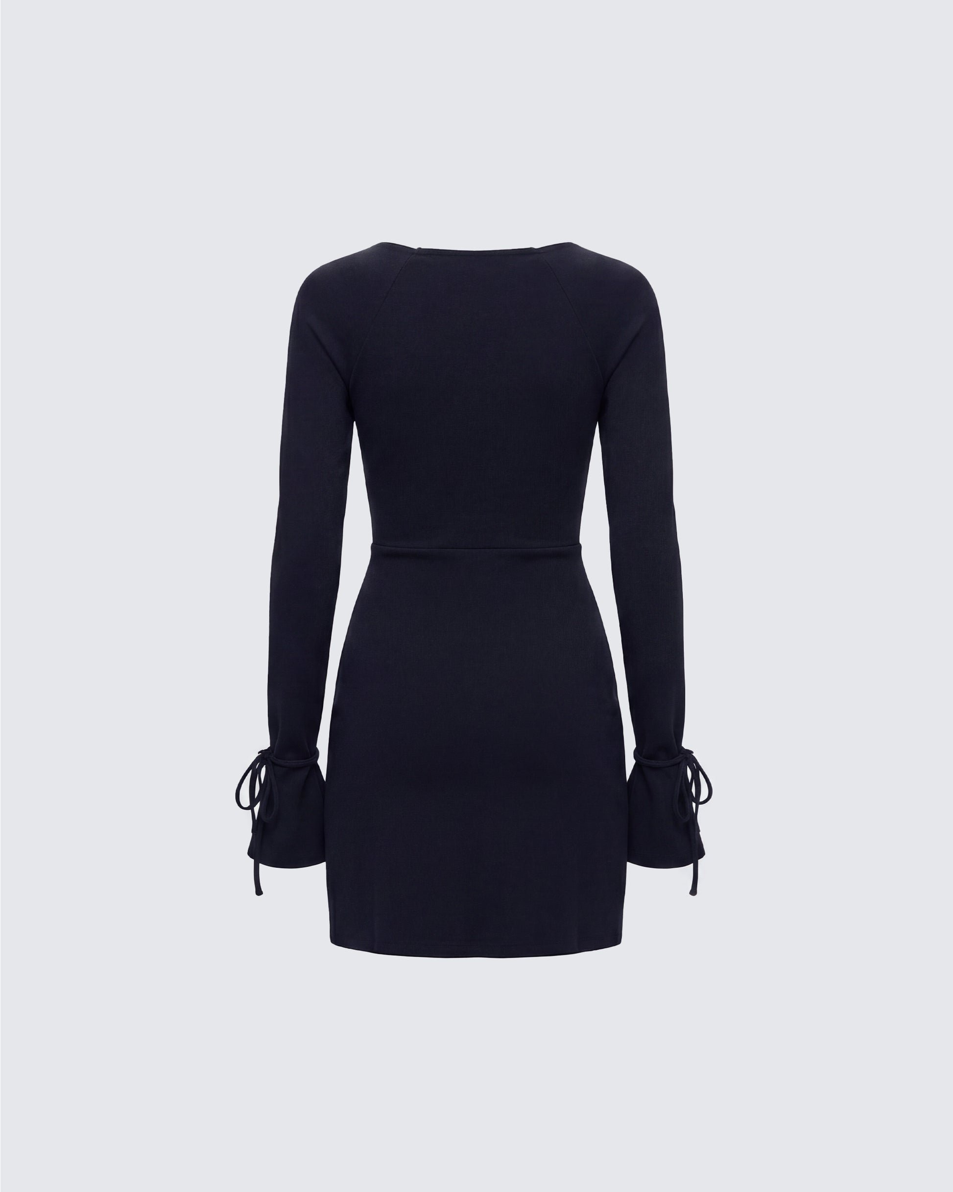 black mini dress long sleeve formal Martinez Long Sleeve Mini Dress Black