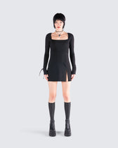 Kesia Black Mini Dress – FINESSE