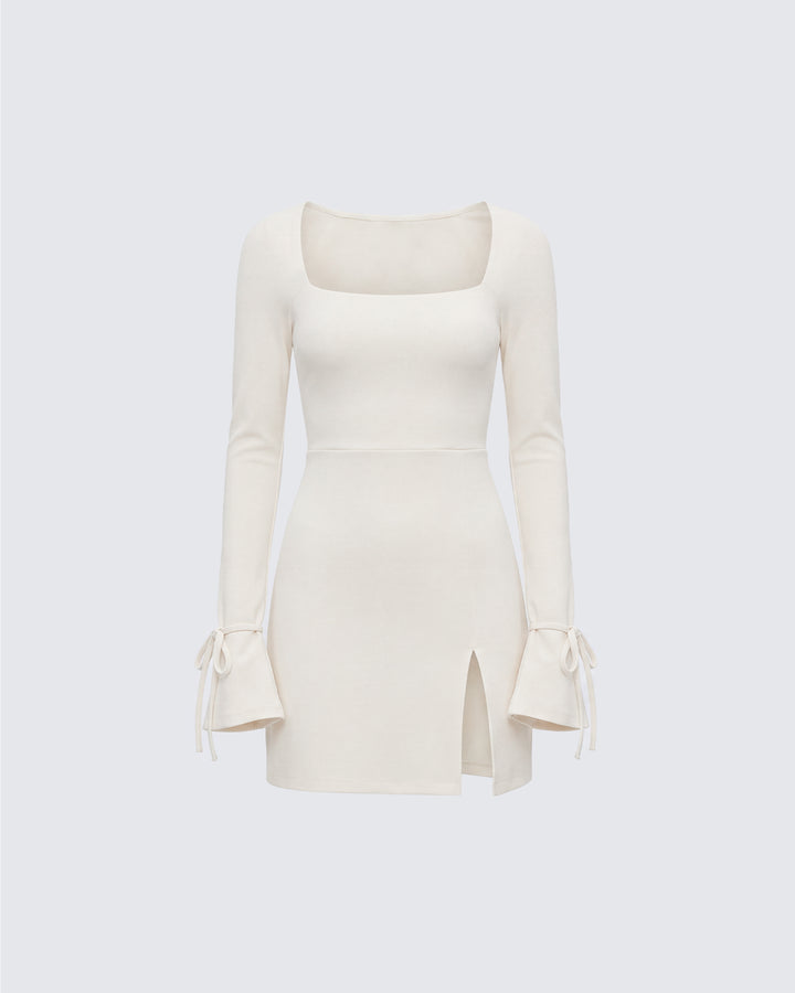 Kesia ivory mini robe