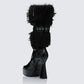 Kezia Black Fur Cuff Platform Boot