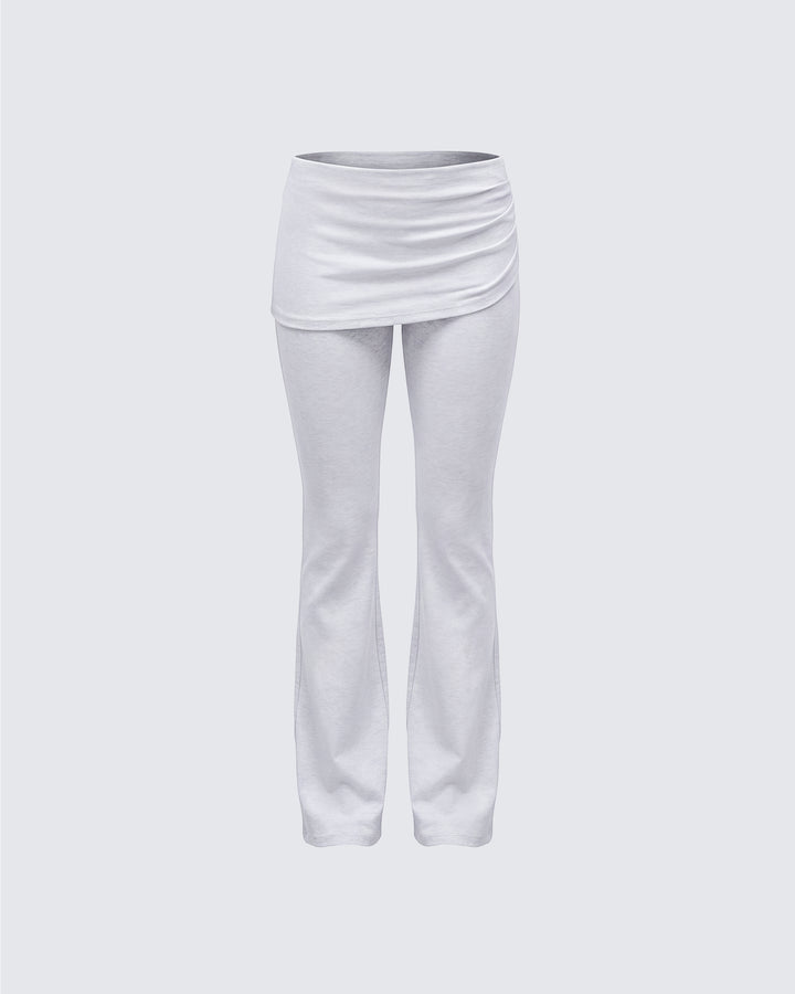 Kia Grey Marl Fold Over Legging product front