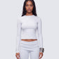 Kia Grey Marl Long Sleeve Top model front