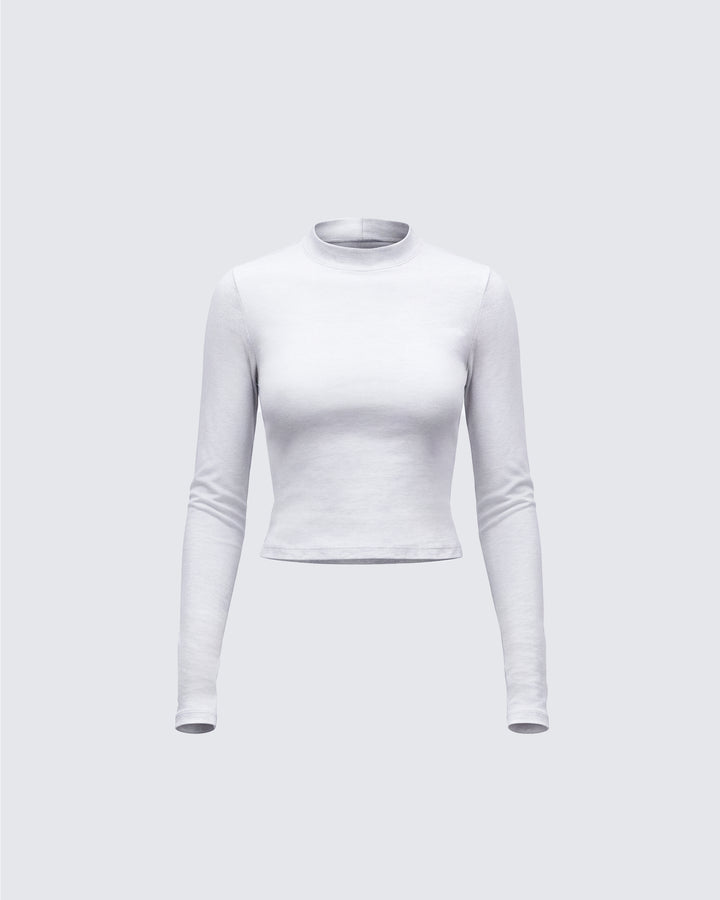 Kia Grey Marl Long Sleeve Top product front