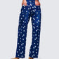 Kincade Blue Mid Rise Floral Embroidery Jean