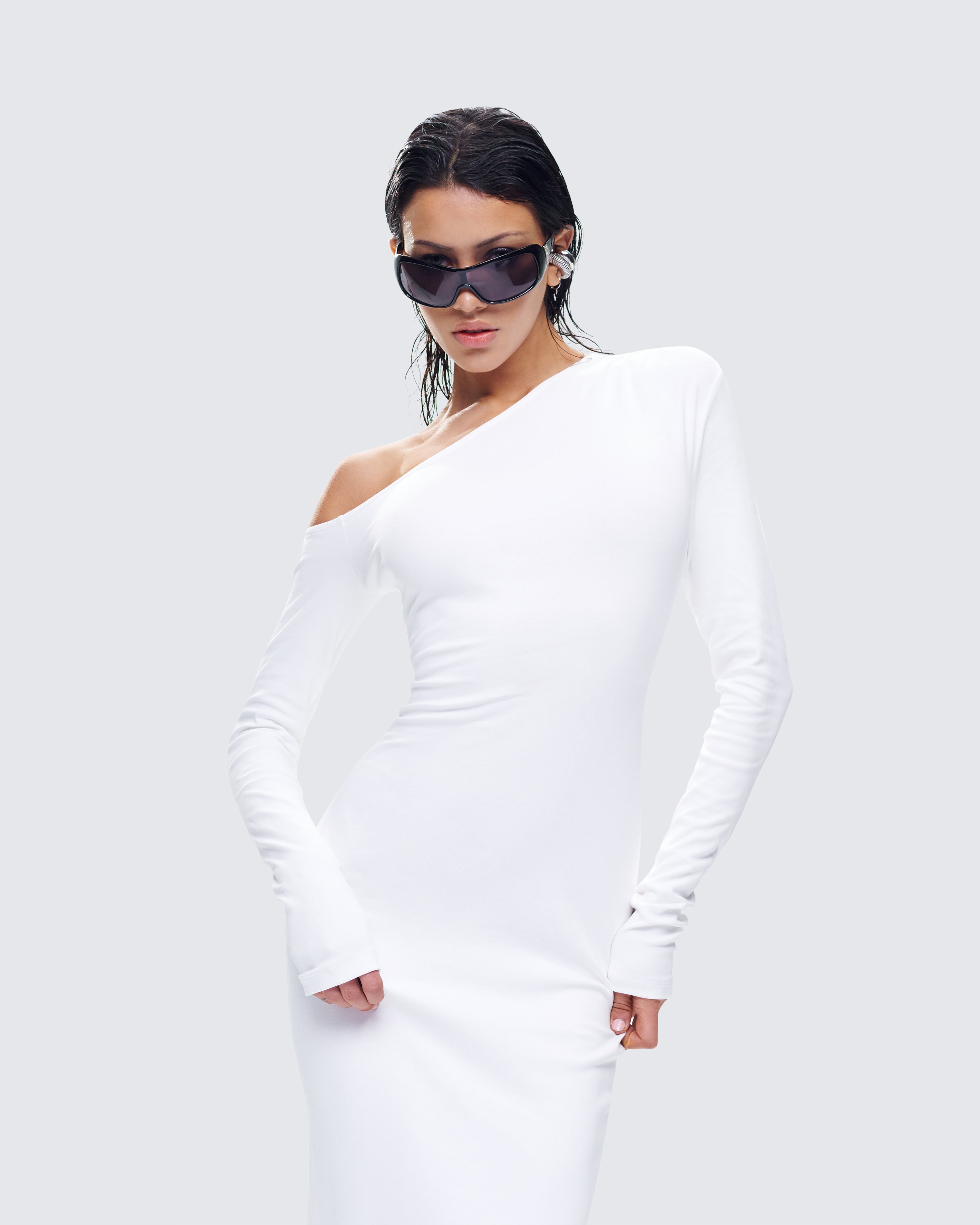 Finesse Kiandra White Off Shoulder Maxi Dress 2x