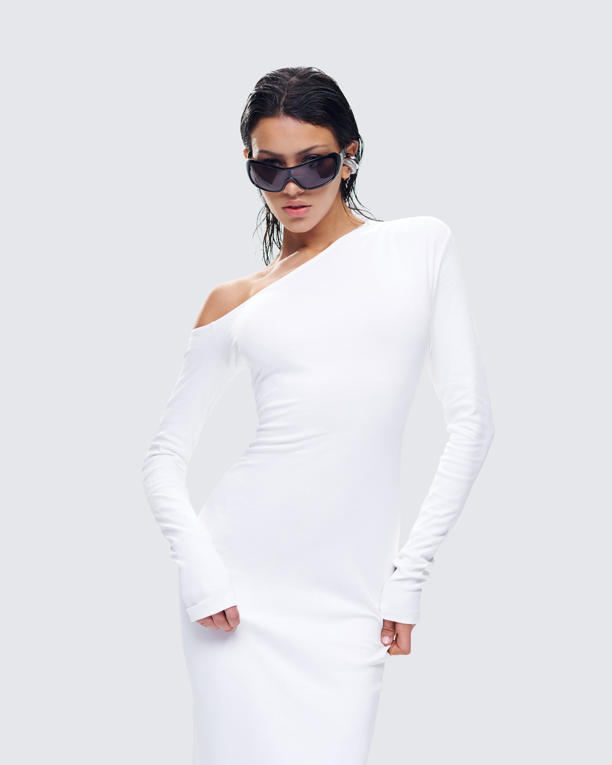 Kiandra White Off Shoulder Maxi Dress Kiandra White Off Shoulder Maxi Dress