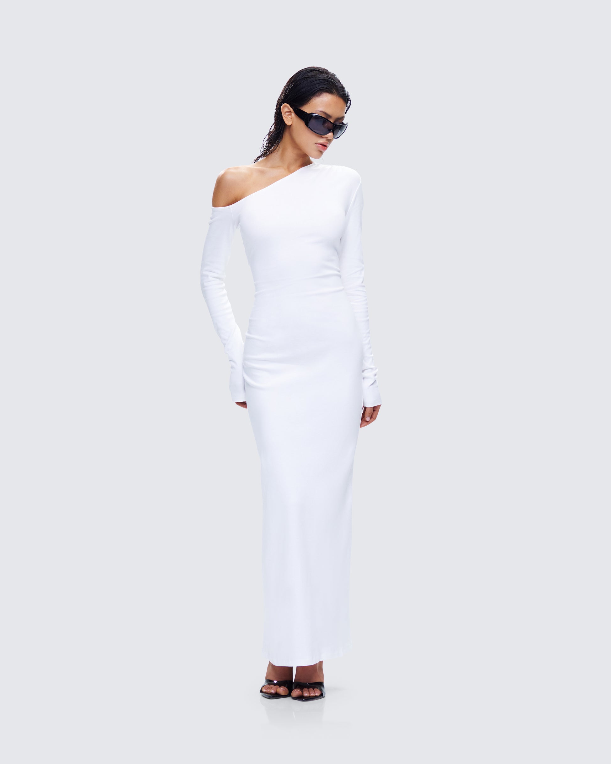 Kiandra White Off Shoulder Maxi Dress Kiandra White Off Shoulder Maxi Dress