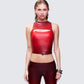 Kiara Multi Ombre Vegan Leather Top model front