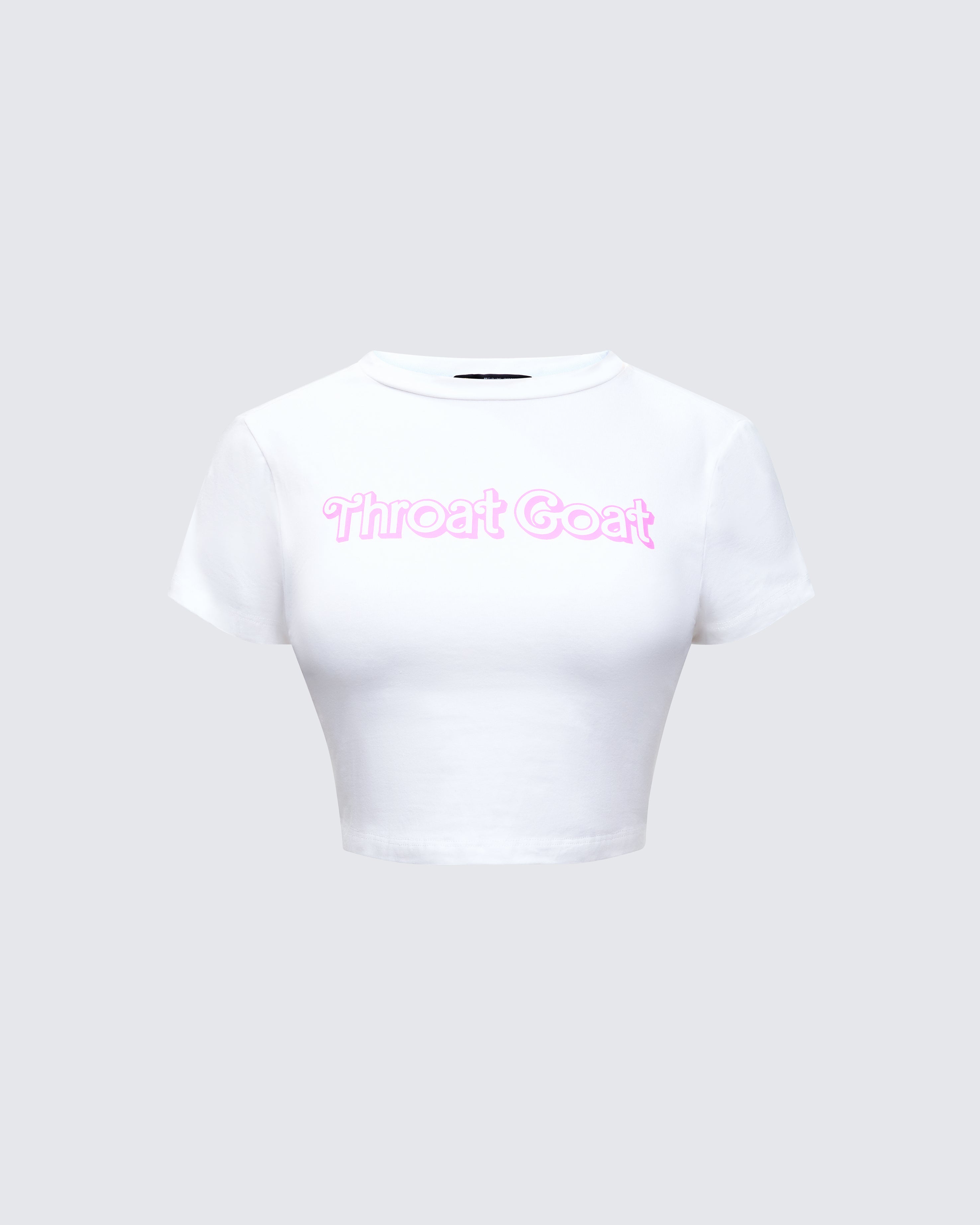 White Graphic Baby Tee Crop Top Cotton Stretch – FINESSE