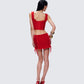 Kimona Red Ruffle Set