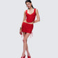 Kimona Red Ruffle Set