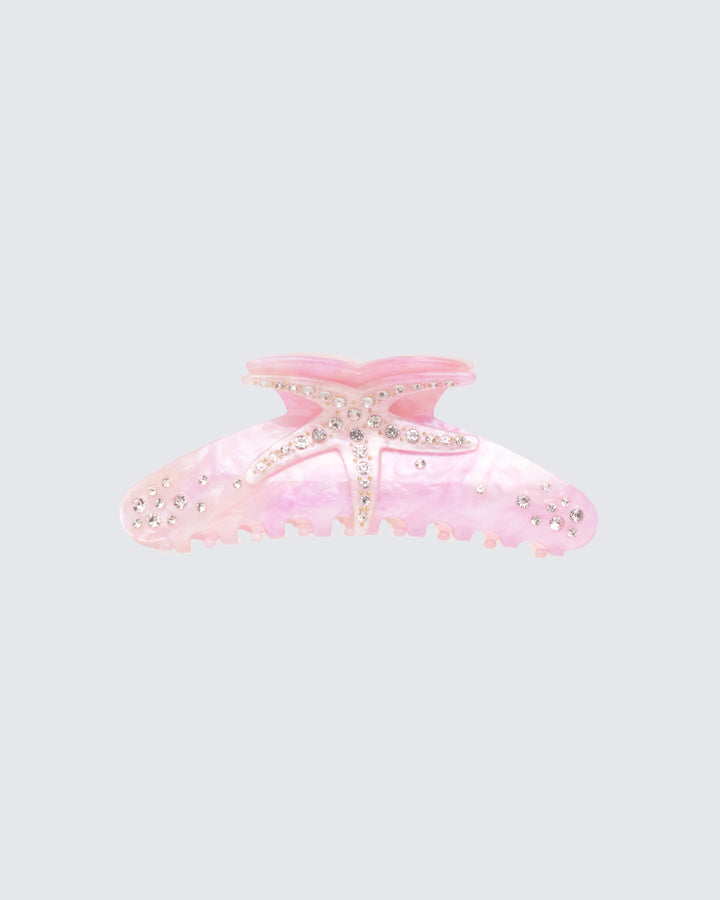 Kismet Pink Diamante Starfish Hair Claw product front