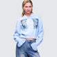 Kitty Blue Printed Cardigan