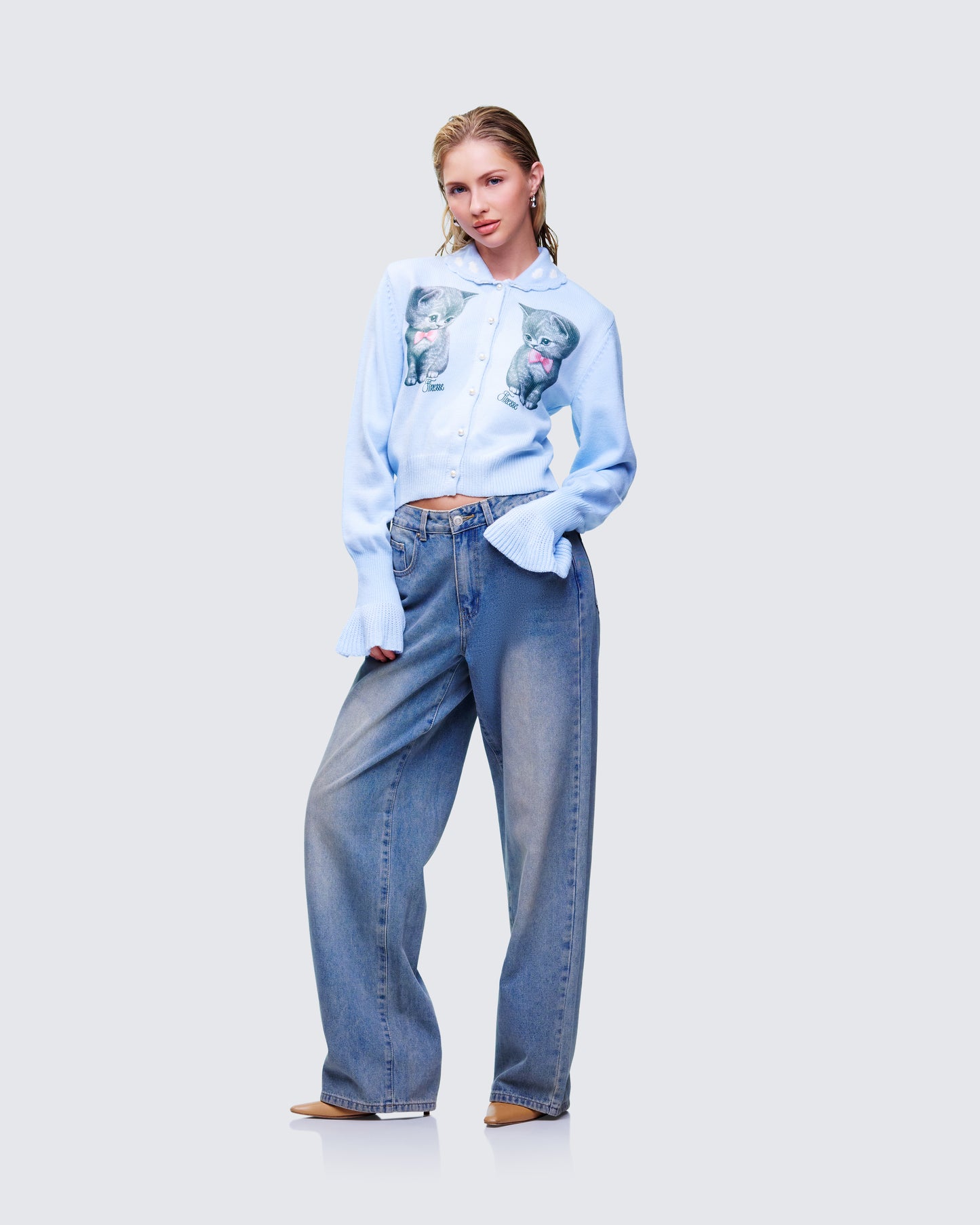 Kitty Denim Set  