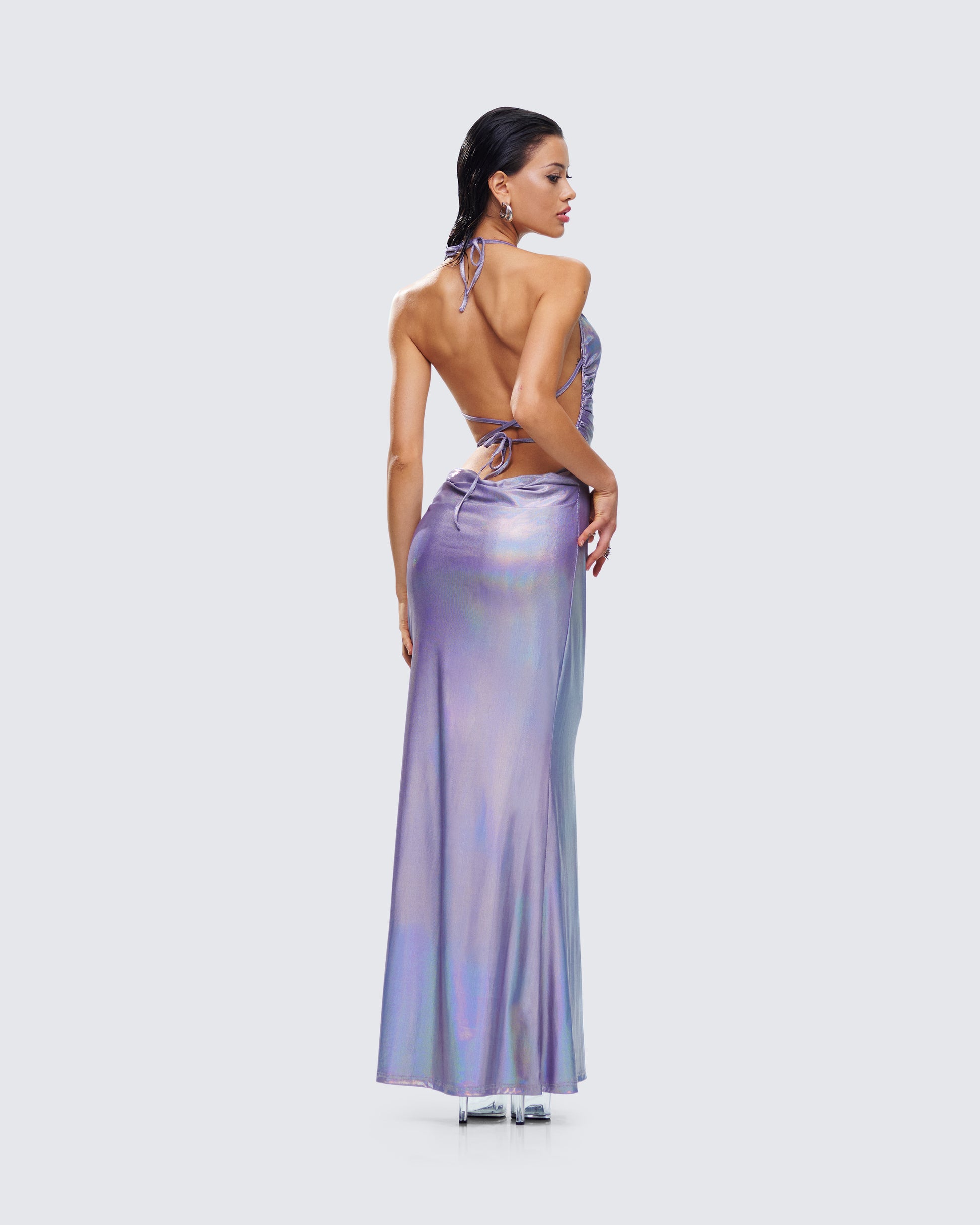 gunmetal evening dress Terani 252E5138 Dress 8 / Gunmetal