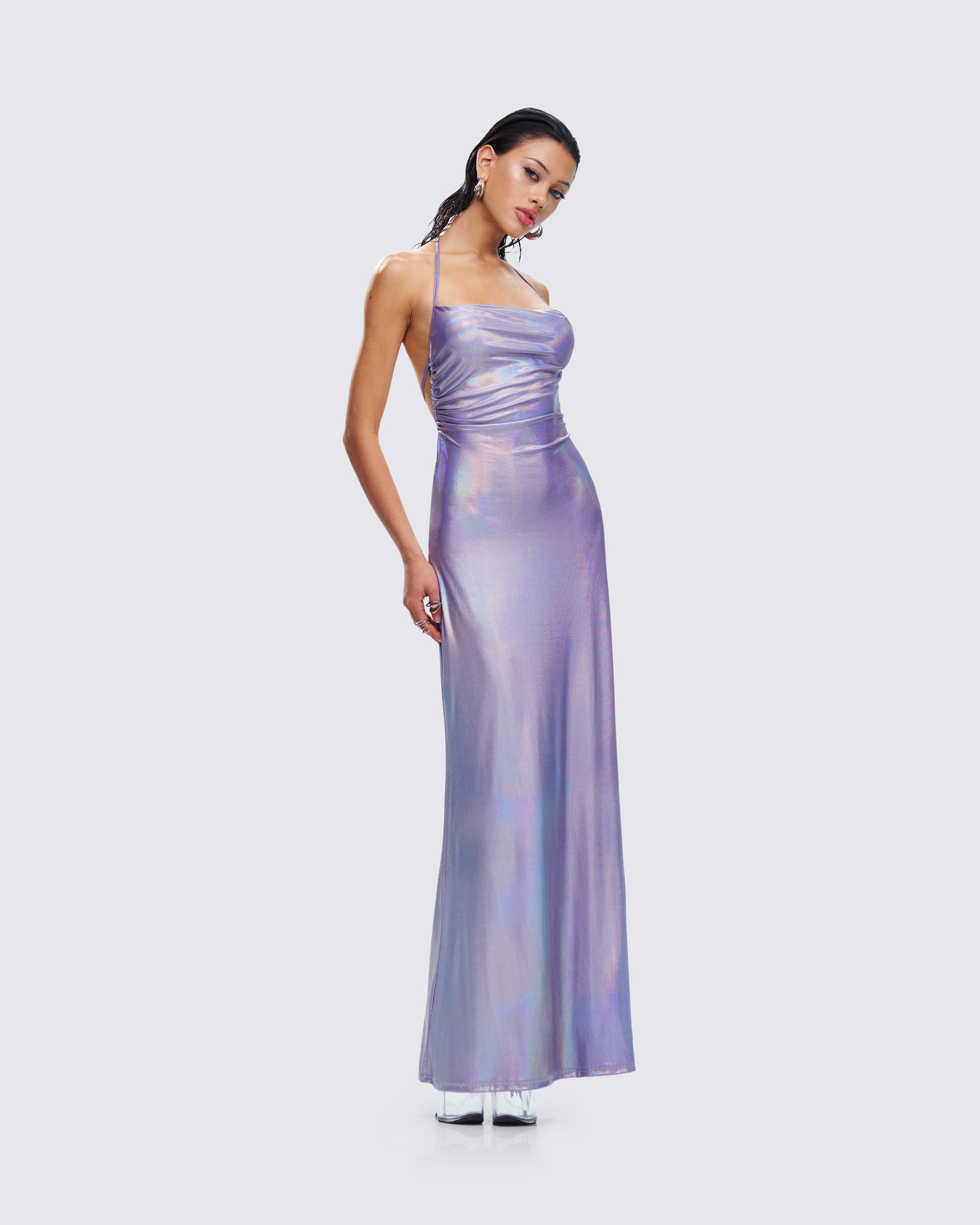 Koa Gunmetal Metallic Gown Koa Gunmetal Metallic Gown