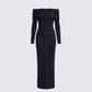 Kyan Black Off Shoulder Maxi Dress