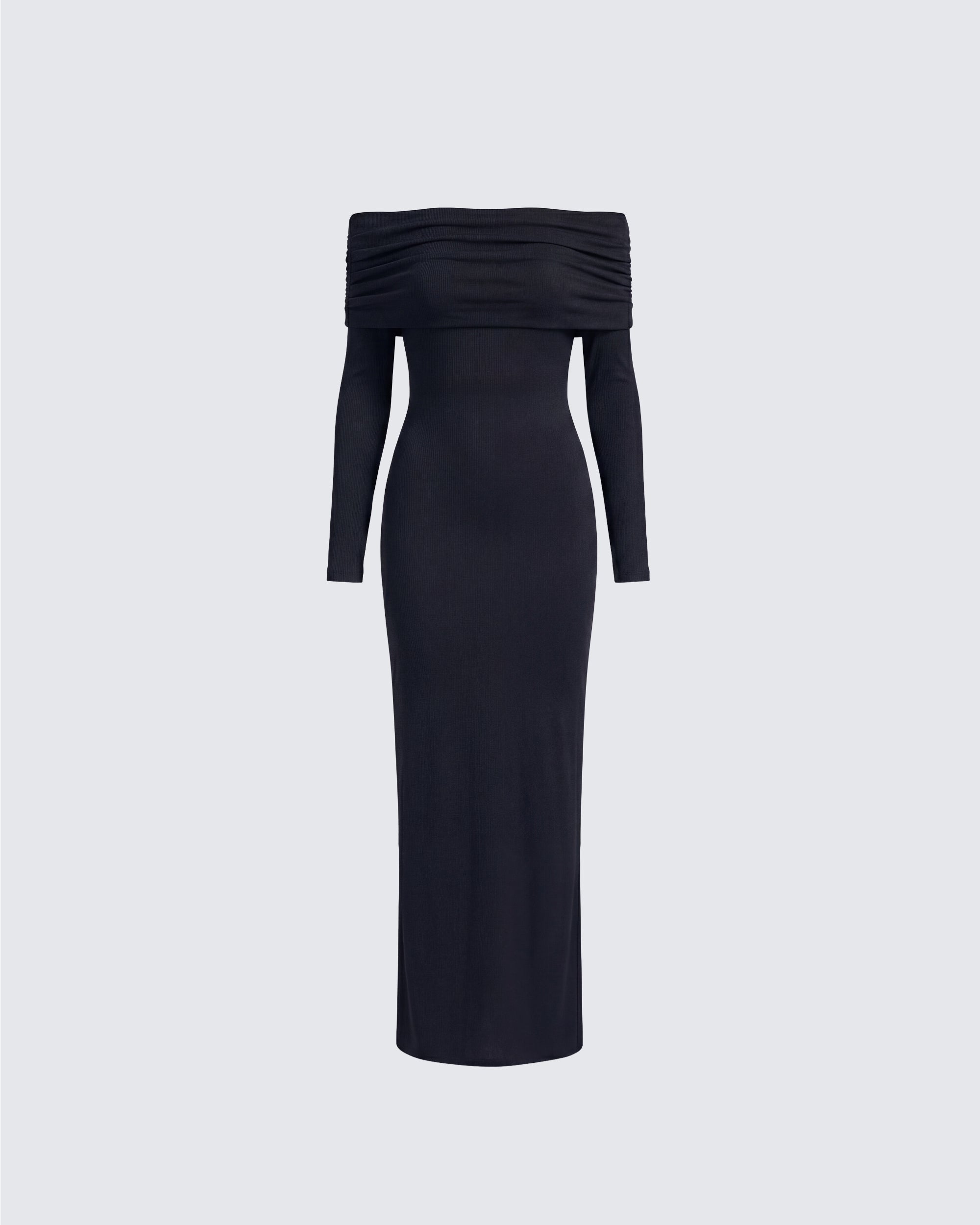 Black Off Shoulder Maxi Dress