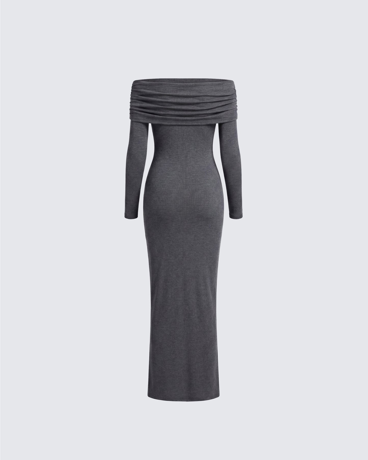 Kyan Charcoal Off épaule Maxi Robe