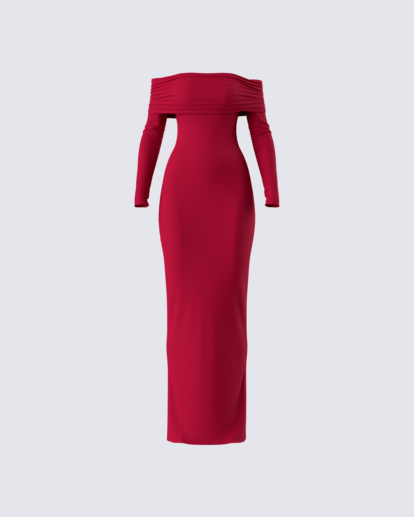 Burgundy Off Shoulder Maxi Dress - Ribbed Bodycon FINESSE Burgundy Off Shoulder Maxi Dress - Ribbed Bodycon FINESSE